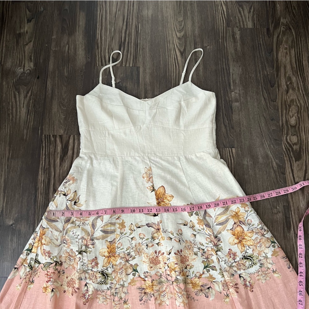 Joie NEW Linen Floral A-line Midi Summer Dress - Picture 11 of 15